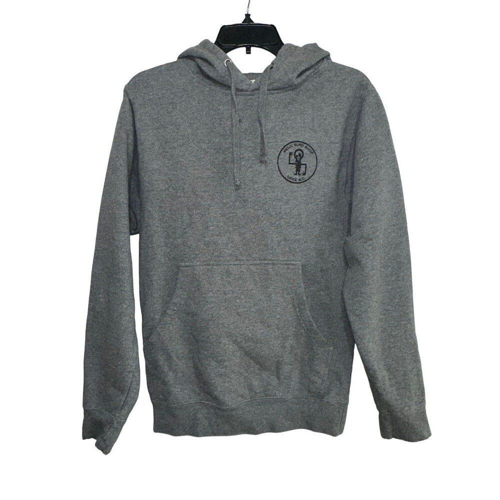 Independent Trading Co Mens Sz XS Relic Surf Shop Ukee B.C. Grey Hoodie Pullover